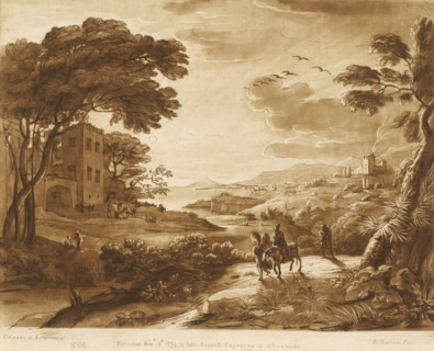 Coastal landscape with the flight into Egypt and an angel, Liber Veritatis. Or a Collection of Two