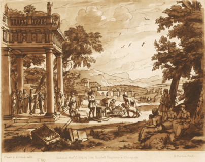 Landscape with portico where Samuel anoints David, Prints after drawings by Claude Lorrain, Liber