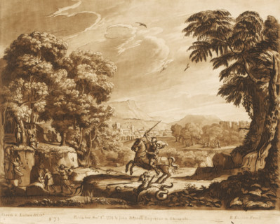 Landscape with Saint George fighting the dragon, Liber Veritatis. Or a Collection of Two Hundred