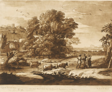 Landscape with Cephalus and Procris reunited by Diana, Liber Veritatis. Or a Collection of Two