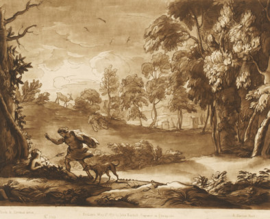 Landscape with the death of Procris, Prints after drawings by Claude Lorrain, Liber Veritatis. Or a