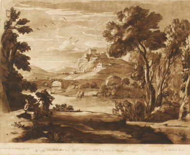 Landscape with angel telling Hagar to return to Abraham and Sarah, Liber Veritatis. Or a Collection