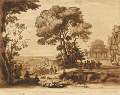 View of Delphi with procession, Prints after drawings by Claude Lorrain, Liber Veritatis. Or a