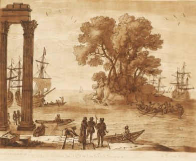 Seaport with embarkation of Saint Paul, Liber Veritatis. Or a Collection of Two Hundred Prints,