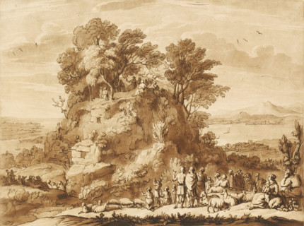 Landscape with Christ's Sermon on the Mount, Prints after drawings by Claude Lorrain, Liber