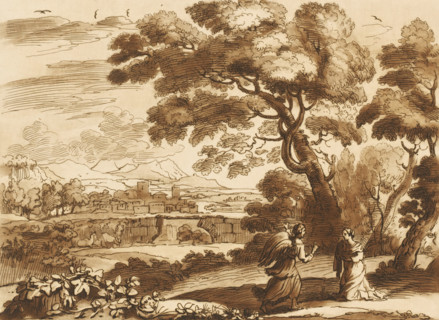 Landscape with Hagar and the angel, Liber Veritatis. Or a Collection of Two Hundred Prints, after