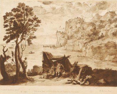 Coastal landscape with Acis and Galatea, Liber Veritatis. Or a Collection of Two Hundred Prints,