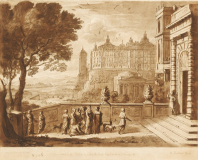 Queen Esther approaches the palace of Ahasuerus, Prints after drawings by Claude Lorrain, Liber