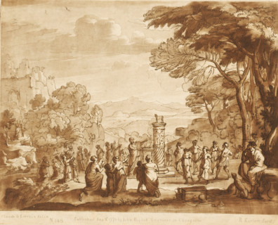 Landscape with Adoration of the Golden Calf, Liber Veritatis. Or a Collection of Two Hundred