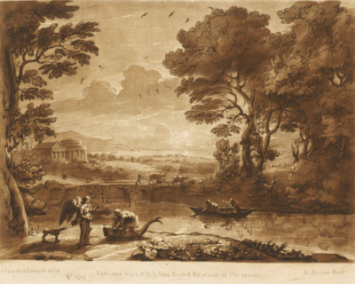 Landscape with Tobias, the fish and the angel, Liber Veritatis. Or a Collection of Two Hundred