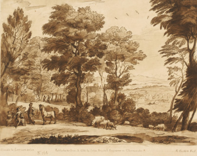 Landscape with Erminia and the old shepherd, Prints after drawings by Claude Lorrain, Liber