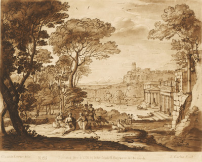 Landscape with the nymph Egeria, lamenting Numa, Liber Veritatis. Or a Collection of Two Hundred