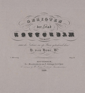 Cover with a series of views of Rotterdam, Views of the City of Rotterdam, wrapper, print, Cover