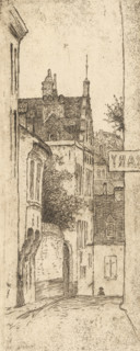 Rue Ravenstein (Bruxelles) (original title), View of Ravenstein Street in Brussels, print,