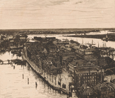 View of Dordrecht looking north from the tower of the Grote Kerk, Dordrecht I (original title),