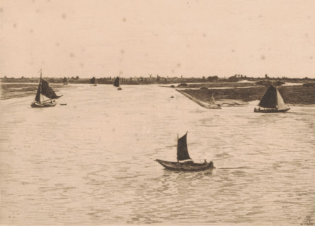 Dordrecht VII (original title), View of the river Noord near Dordrecht, River view, Dordrecht