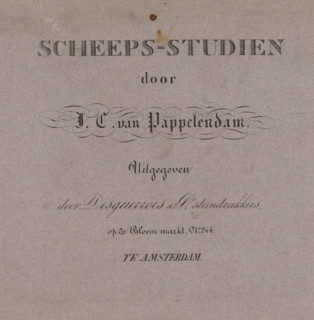 Print album with series of ships, Ship studies, print album, Print album with a series of four