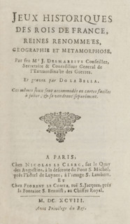 Rules for the card game 'Jeux Historiques des rois de France', text, rules, Booklet with twelve