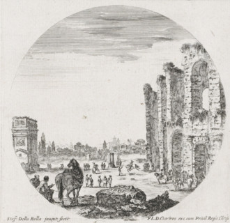 Landscape with the Colosseum and the Arch of Constantine, Landscapes and ruins in Rome, Paysages et