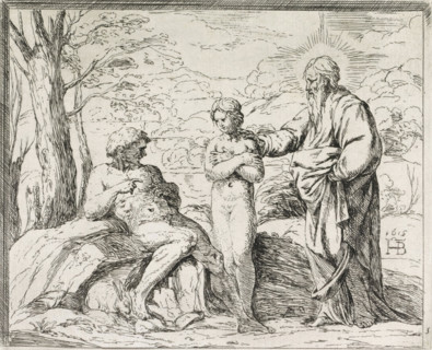 God creates Adam and Eve, Paintings in the Loggia by Raphael, print, Series number, 5, 52, God, an