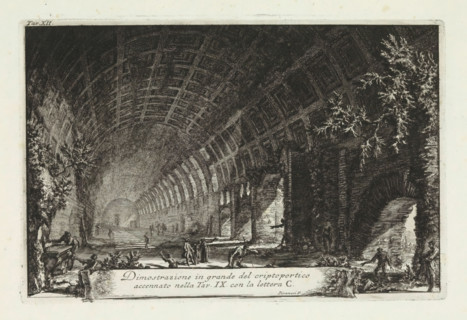 Detail of the cryptoporticus in the Villa of Clodio, Dimostrazione in grande del criptoportic, Di