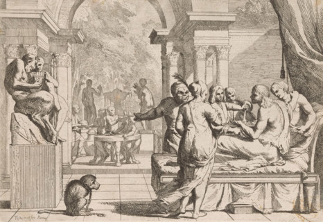 The prodigal son squanders his inheritance, Story of the prodigal son, L' Historia Del Figliolo