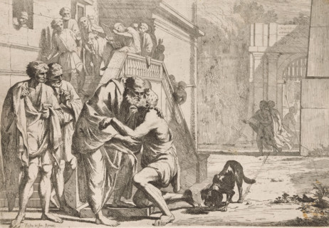 Homecoming of the Prodigal Son, L' Historia Del Figliolo prodigo, Story of the Prodigal Son, print,