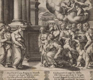 Psyche as a goddess worshipped by the people, Story of Cupid and Psyche, print, Series number, 2,