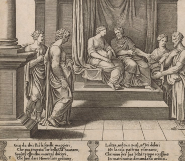 Psyche and her sisters married to kings, Story of Cupid and Psyche, print, Series number, 3, 32,
