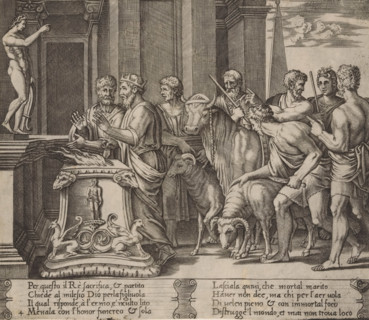 Psyche's father consults the oracle, Story of Cupid and Psyche, print, Series number, 4, 32,