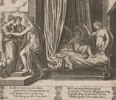 Venus punishes Cupid, Story of Cupid and Psyche, print, Series number, 17, 32, Venus punishes her