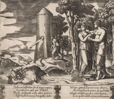 Psyche on her way to the Underworld, Story of Amor and Psyche, print, Series number, 24, 32, Venus