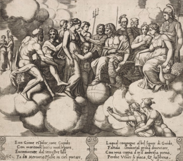Meeting of gods regarding the fate of Psyche, Story of Cupid and Psyche, print, Series number, 30,