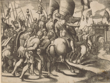 Triumph of Scipio, print, Triumphal procession of Scipio Africanus in Rome after his victory over
