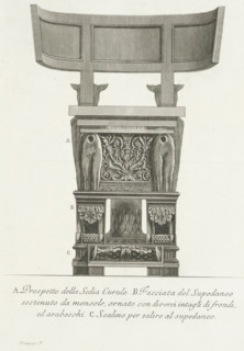 Office seat, Vases, candlesticks, gravestones, sarcophagi, tripods, lamps and ornaments designed