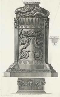 Tripod with ouroborus and vase with putti, Vases, candlesticks, gravestones, sarcophagi, tripods,