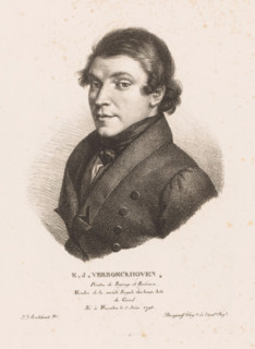 Portrait of Eugène Verboeckhoven, EJ Verboeckhoven, Portraits of contemporary artists from the