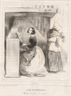 Conservatory student with her mother, L'élève du conservatoire, Parisian women, Les femmes de