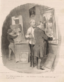 Potential buyer measures painting by artist, Your painting pleases me enough, Good citizens, The