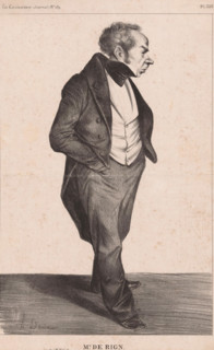 Mr. de Rign, Caricature by Henri de Rigny, cartoon, print, stamp: 'L'anno ...', printmaker: Honoré