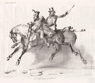Horseback infantry, Caricature of mounted infantry, Comic events from everyday life, Comic gallery,