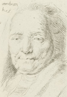 Portrait bust of Rembrandt's mother, print, printmaker: Honoré Coussin, Paris, after design by