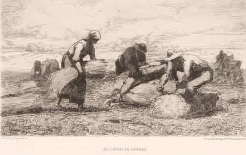 Les lieurs de gerbes, Korenbinders, Schilderijen op het Salon van 1878, Salon de 1878, print,