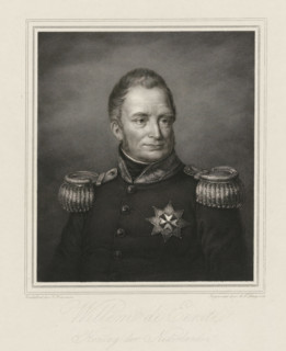 Portrait of William I Frederick, King of the Netherlands, William the First, print, Portrait bust