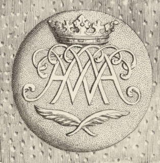 Monogram of William III, print, Monogram in a circle of William III, Prince of Orange-Nassau, King