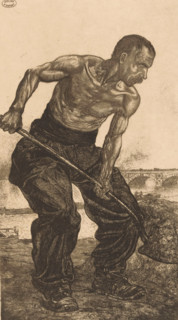 Homme de Peine (original title), L'Outillage (original series title on object), print, A dockworker