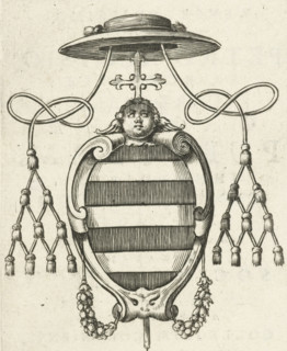 Coat of arms of Cardinal Petrus Aloysius Carafa, print, book illustration, Coat of arms of Cardinal