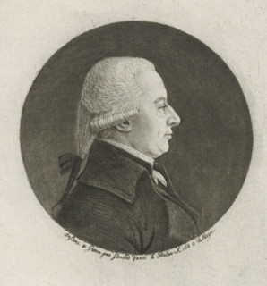 Portrait of Cornelis van Lennep, print, physionotrace, Portrait in a round frame of Cornelis van