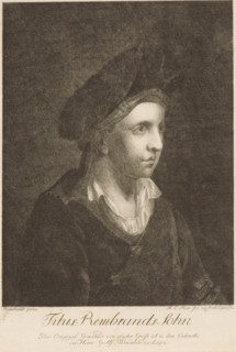 Portrait of Titus Rembrandtsz. van Rijn, print, printmaker: August Ludwig Stein, Leipzig, after