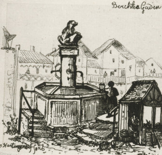 View of Berchtesgaden, print, printmaker: Joseph Hartogensis, The Hague, 1856, paper, chine collé,
